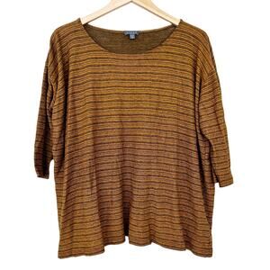 Lilla P Yellow Boxy Half Sleeve Shirt Sz XS